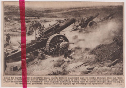 Oorlog Guerre 14/18 - Engelse Mortieren In Vlaanderen - Orig. Knipsel Coupure Tijdschrift Magazine - 1917 - Non Classés