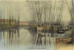 - Dpts Div.-ref-BM936- Eure Et Loir - Villemeux Sur Eure - Porte à Bateaux - Carte Toilée Colorisée - - Villemeux-sur-Eure