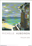 Carte Invitation Exposition AUBOIRON Michele à La GALERIE VUE SUR MER 2008 - Zeitgenössisch (ab 1950)