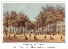 VICHY Au 19e Siecle Vieille Gravure  La Promenade Des Sources  20 (scan Recto Verso)PFRCR00085P - Vichy