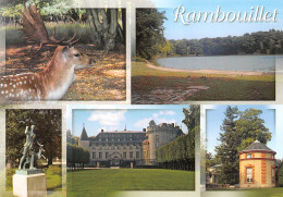 RAMBOUILLET  Le Chateau Le Parc  Cerf Statue étang  23 (scan Recto Verso)PFRCR00082P - Rambouillet (Château)