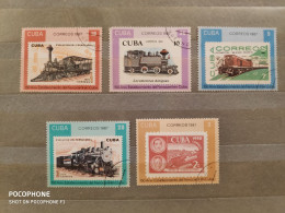 1987	Cuba	Locomotives (F87) - Used Stamps