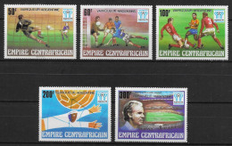 CENTRAFRIQUE - COUPE DU MONDE DE FOOTBALL EN ARGENTINE EN 1978  - N° 368 A 372 - NEUF** MNH - 1978 – Argentina