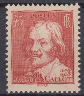 TIMBRE FRANCE JACQUES CALLOT N° 306 NEUF ** GOMME SANS CHARNIERE - TRES FRAIS - Unused Stamps