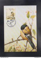 PORTUGAL-ACORES, CARTE MAXIMUM - BIRDS-Pyrhulla Munna, WWF # - Zangvogels