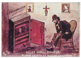 Crise Financière, Consortium, Cie Française, Capital En Fuite Quelle Douleur, Plus De Galettet Plus De Chauffeur HR 1912 - Satirisch