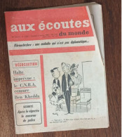 Aux écoutes Du Monde N°1959_2 Février 1962_ Halte Imprévue: Le C.N.R.A. Censure Ben Khedda - Desde 1950