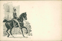 ESERCITO ITALIANO - USSARO A CAVALLO - CARTOLINA ILLUSTRATA DA TURATI - 1900s (20476) - Regimenten