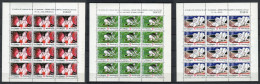 España 1990. Edifil 3054-56 X 12 (MP 10-12) ** MNH. - Blocs & Hojas