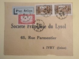 DL0  ALGERIE BELLE LETTRE  1938  ALGER A YVRY  FRANCE +AFF.  INTERESSANT+ + - Briefe U. Dokumente