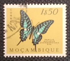 MOZPO0396U7 - Mozambique Butterflies  - 1$50 Used Stamp - Mozambique - 1953 - Mozambique