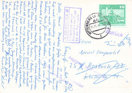 DDR AK Wittenberg 1979 - Zurück PA 252 Rostock 22 Fehlgeleitet Mängel PLZ - Covers & Documents