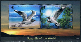 Bloc Sheet Oiseaux De Mer Mouettes Birds Seagulls Neuf  MNH **  Grenada 2014 - Mouettes