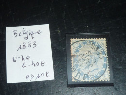 BELGIQUE 1883 N°40 OBLITEREE AVEC CHARNIERE (20/09) - 1883 Leopold II