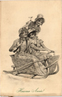 CPA AK Ladies On A Sled ARTIST SIGNED (1387093) - 1900-1949