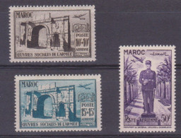 MAROC, Poste Aérienne N° 79 à 81  , Neufs **,cote 9€ ( Maroc/006) - Luftpost