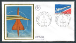 RC 23076 FRANCE 1969 AVION CONCORDE 1er VOL PARIS RIO DE JANEIRO POSTE AERIENNE FDC 1er JOUR TB - Concorde