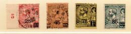 MONACO -- MONTE CARLO -- Lot De 4 Timbres Surchargés Oblitérés Prince Albert 1er - Gebraucht