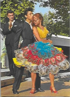 CPM Tissu - Couple Type Espagnol Dansant - Costumes