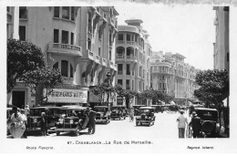 MAROC AB#MK969 CASABLANCA LA RUE DE MARSEILLE AUTOMOBILES VOITURES - Casablanca