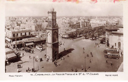 MAROC AB#MK939 CASABLANCA LA PLACE DE FRANCE ET LE BOULEVARD DU 4 EME ZOUAVES - Casablanca