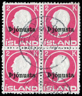 Island, 1922, 41 II, Gestempelt, Viererblock - Otros & Sin Clasificación