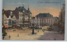 5300 BONN, Marktplatz / Rathaus / Strassenbahn, Handcoloriert, 20er Jahre - Bonn