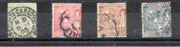 MONACO -- MONTE CARLO -- Lot De 4 Timbres Oblitérés Prince Albert 1er - Used Stamps