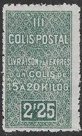 ALGERIE Colis Postal N°43Da ** (ex N°43Ca) Sans "contrôle  Des Recettes" Neuf Sans Charnière MNH - Paketmarken