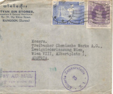 BURMA A AUSTRIA CON CENSURA 1953 - Asia (Other)