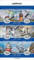 Sierra Leone 2023, Lighthouses, Birds, Ship, 6val In BF - Sierra Leona (1961-...)