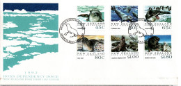 NEW  ZEALAND  FDC, Leopard Seal, Elephant Seal, Sea Lion  /  NOUVELLE - ZELANDE, Lettre De Première Jour, Phoques   1992 - Autres & Non Classés