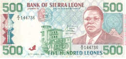 SIERRA LEONE 6 BANK NOTE ( 500 - 100 - 50 ) - Sierra Leone