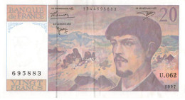 20 Francs DEBUSSY 1992 - 20 F 1980-1997 ''Debussy''