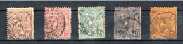 MONACO -- MONTE CARLO -- Lot De 5 Timbres Oblitérés Prince Albert 1er - Used Stamps
