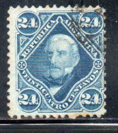 ARGENTINA 1887 JOSE DE SAN MARTIN 24c USED USADO OBLITERE' - Usati