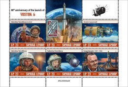 Sierra Leone 2023, Space, Vostok 6, Stamp On Stamp, 6val In BF - Sierra Leone (1961-...)