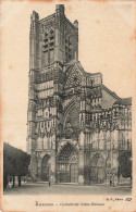 FRANCE - Auxerre - Vue Générale De La Cathédrale Saint Etienne - Face à L'entrée - B F Paris - Carte Postale Ancienne - Auxerre