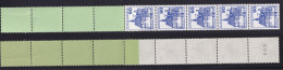 Bund 997 RE 5+4 Grün Dextrin Burgen+Schlösser 90 Pf Postfrisch Alte Fluoreszenz - Rollenmarken