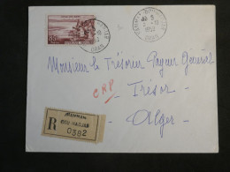 DL0  ALGERIE BELLE LETTRE RECO   1959  ORAN    A ALGER +AFF.  INTERESSANT+ + - Covers & Documents