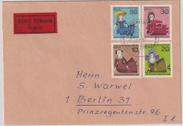 Berlin, FDC Mi.-Nr. 322-5, Als Eilboten Gelaufen, Mit Ak-St. - Cartas & Documentos