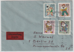 Berlin, FDC  Mi.-Nr. 373-6 Gelaufen Mit Ak-St. - Storia Postale