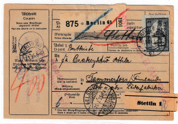 Dt. Reich 1925: 2 Mark Bauwerke 2x Auf Auslandspaketkarte - Other & Unclassified