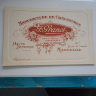 Carte Publicitaire "Manufacture De Chaussures F.GRANET - MARSEILLE" - Autres & Non Classés