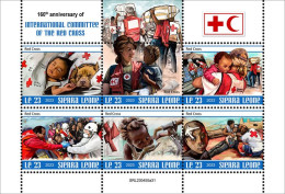 Sierra Leone 2023, Red Cross, Dog, 6val In BF - Dogs