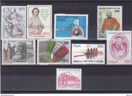 ITALIE 1982 Yvert 1519 + 1521 + 1526 + 1534 + 1540-1541 + 1543 + 1547 NEUF** MNH Cote : 7,55 Euros - 1981-90: Nieuw/plakker