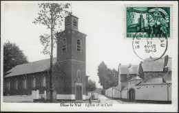 Belgique 1943 Y&T 632 Sur Carte Maximum. Saint Martin, église De Dion-le-Val - Iglesias Y Catedrales