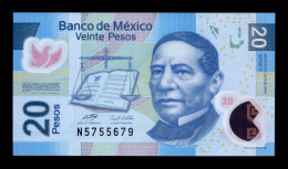 México 20 Pesos Benito Juárez 2006 Pick 122c Serie C Polímero Ebc Xf - Mexico