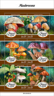 Sierra Leone 2023, Mushrooms, Snails, 6val In BF - Funghi