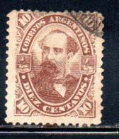 ARGENTINA 1888 1890 NICOLAS AVELLANEDA 10c USED USADO OBLITERE' - Oblitérés